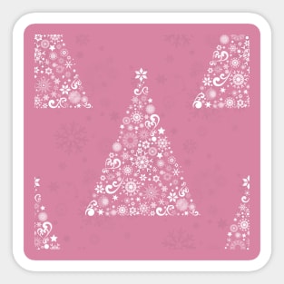 pink christmas tree Sticker